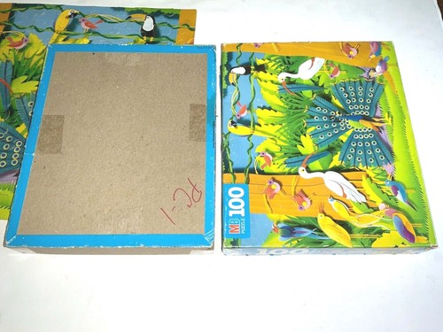 Complete ! Paper Capers 100 Piece Puzzle 3-D Look Fly Peacock Bird Toucan Parrot - Picture 5 of 11