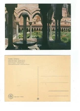 Cartolina MONREALE scorcio del Chiostro Palermo 1968 ca. Postcard