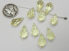 Jonquil 15x7.5mm Vintage Swarovski 6000 Faceted Pendant Drops