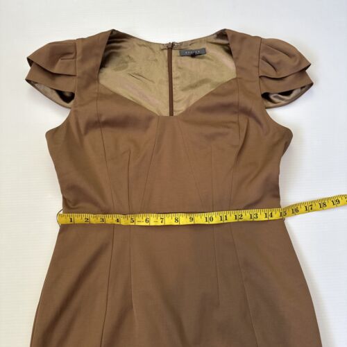 Sheike Woman’s Dress Size 12 Brown Pencil Short Sleeve Lined - Picture 10 of 18