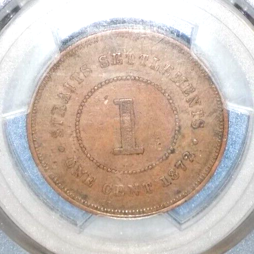 Straits Settlements (Malaysia) Victoria 1872 H Cent PCGS XF45 1C Britain Coin - Picture 5 of 5