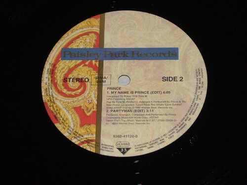 Prince – Peach Vinyl 12" Single Misprint Europe 1993 VG/VG - Picture 5 of 6