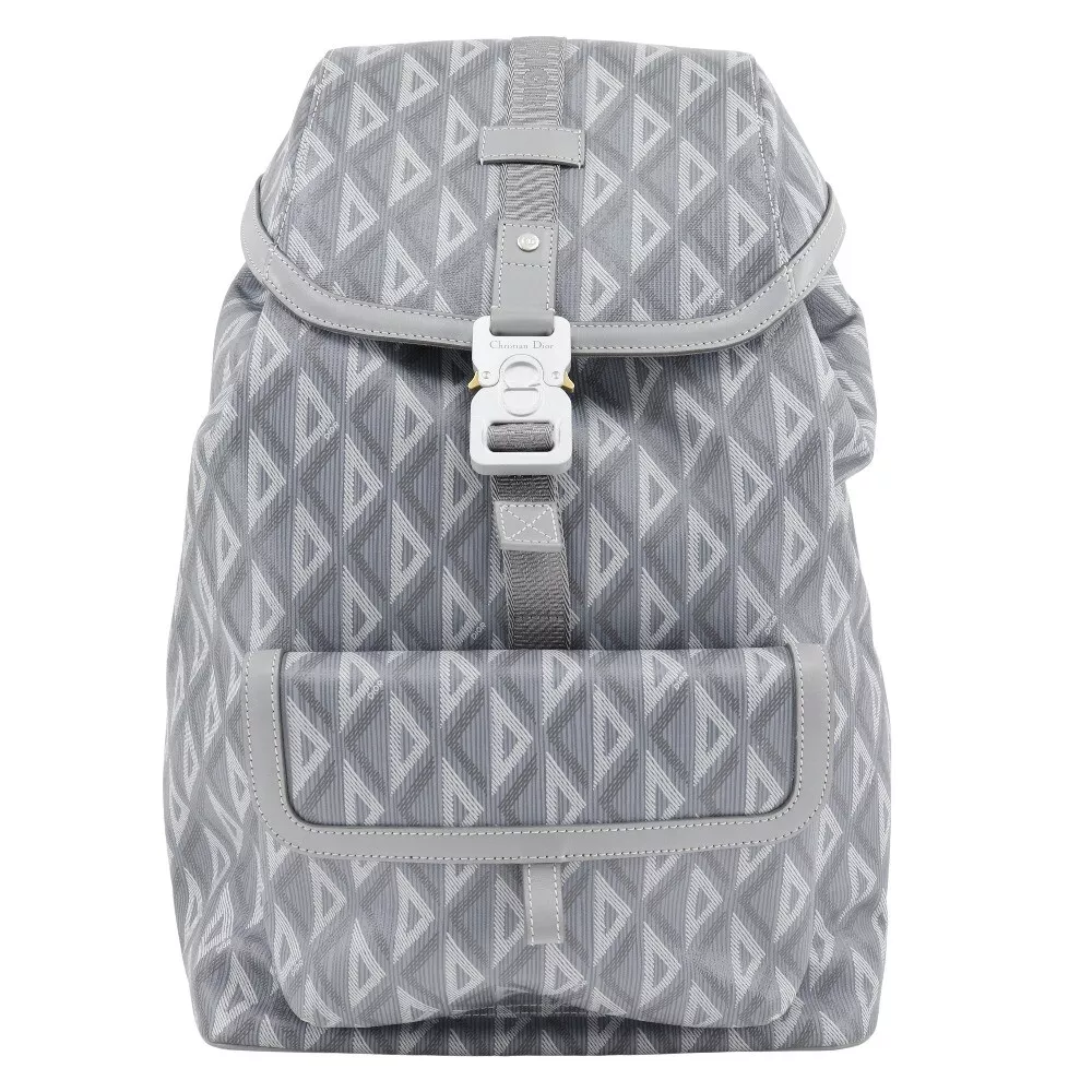 Dior HIT THE ROAD Sac à Dos Daypack 1ESBA021CDP Sac à Dos Gris PVC Homme