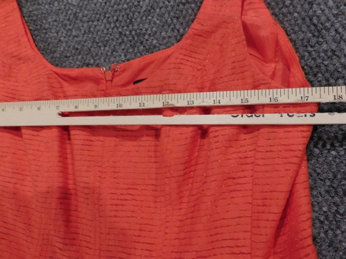 Nine West Womens dress 10 orange stretch A-line - Picture 4 of 14