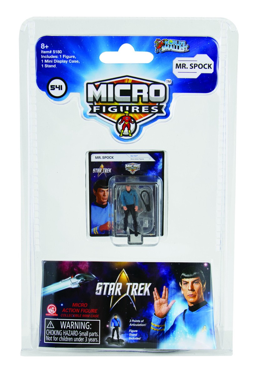 3x Worlds Smallest STAR TREK Captain Kirk, Spock, U.S.S.