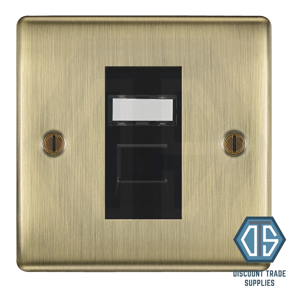 BG Nexus Antiguo Latón 1 Banda Único Zócalo RJ45 NABRJ451