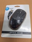 Onn 3-Button Optical Mouse: USB connection, PC & Mac compatible, unopened, black