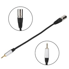 Gold Plated 3.5mm Mono Male To 3PIN XLR Male PVC Exterior Zinc Alloy Shell BEA