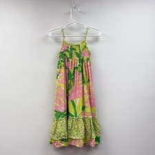 Girl's Lilly Pulitzer x Target Tropical Sleeveless Tiered Maxi Dress Green 2T