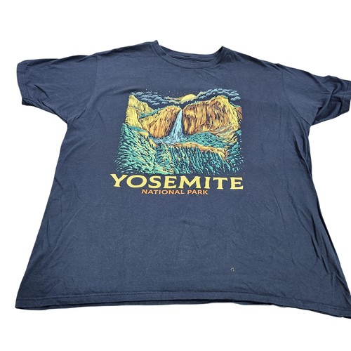 Columbia Shirt Mens Large Blue Yosemite National Park Graphic Tee Nature Top