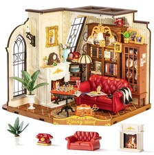 Rolife DIY Miniature House Kit Victorian Parlor 1:18 Scale Dollhouse Diorama, Ti