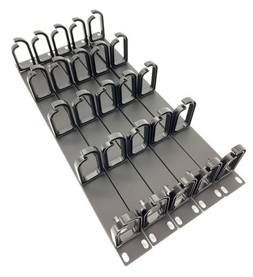 5 Pack 1U 19  Server Rack Cable Management Panel w/D-Ring Hooks - 1U Horiz