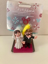 Disney Store Up Carl & Ellie Wedding Sketchbook Christmas Ornament *Damaged*