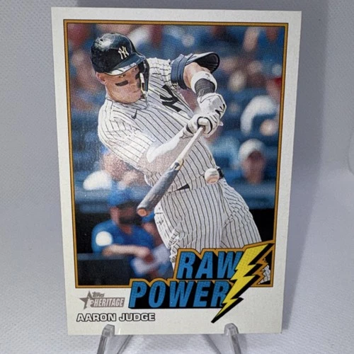 2026 Topps Heritage Raw Power Aaron Judge New York Yankees RP-AJ Card