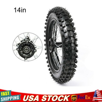 14'' For 125cc Dirt Pit Bike Apollo Taotao Rear Wheel Rim 90/100-14 Tire Assembly