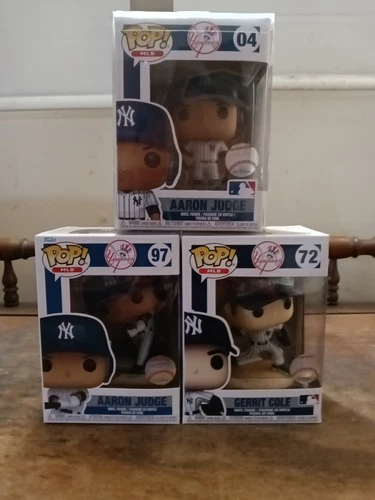 Yankee Funko Pop Lot Of 3 Aaron Judge 04, Aaron Judge 97, Gerrit Cole 72