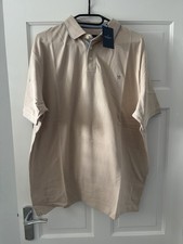 Hackett London Polo Shirt Size XL Beige Short Sleeve New!!
