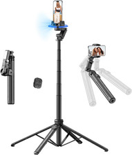 Auto Face Tracking Selfie Stick Tripod for Iphone with Light - 360 Rotation That