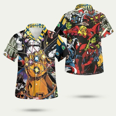 Thanos In Infinity Gauntlet Hawaiian Shirt Superhero Hawaiian Shirt