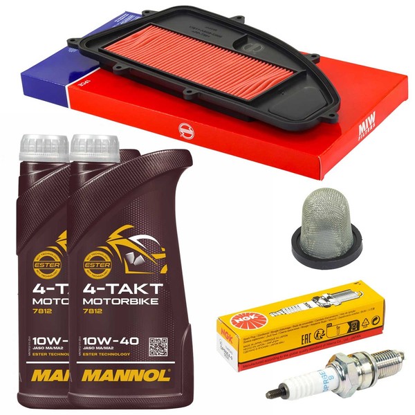 Set 2L ÖL Wartung ÖLsieb Luftfilter ZüNdkerze FüR Kymco DTX 300 DTX360 KS 22-24-image