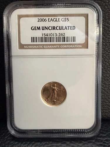 2006 $5 Gold American Eagle 1/10 oz NGC Gem Uncirculated Old Holder