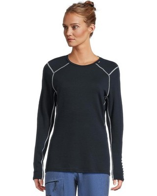 Helly Hansen Lifa Merino Base Layer Top Women's Large Blue Long Sleeve DDR2593