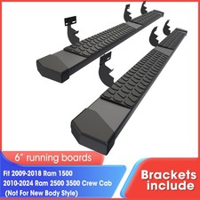 6 Running Boards For 2009-2024 Dodge Ram 1500 2500 3500hd Crew Cab Side Steps