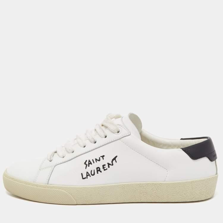 Saint Laurent 'Court Classic SL/06' Embroidered Leather Sneakers