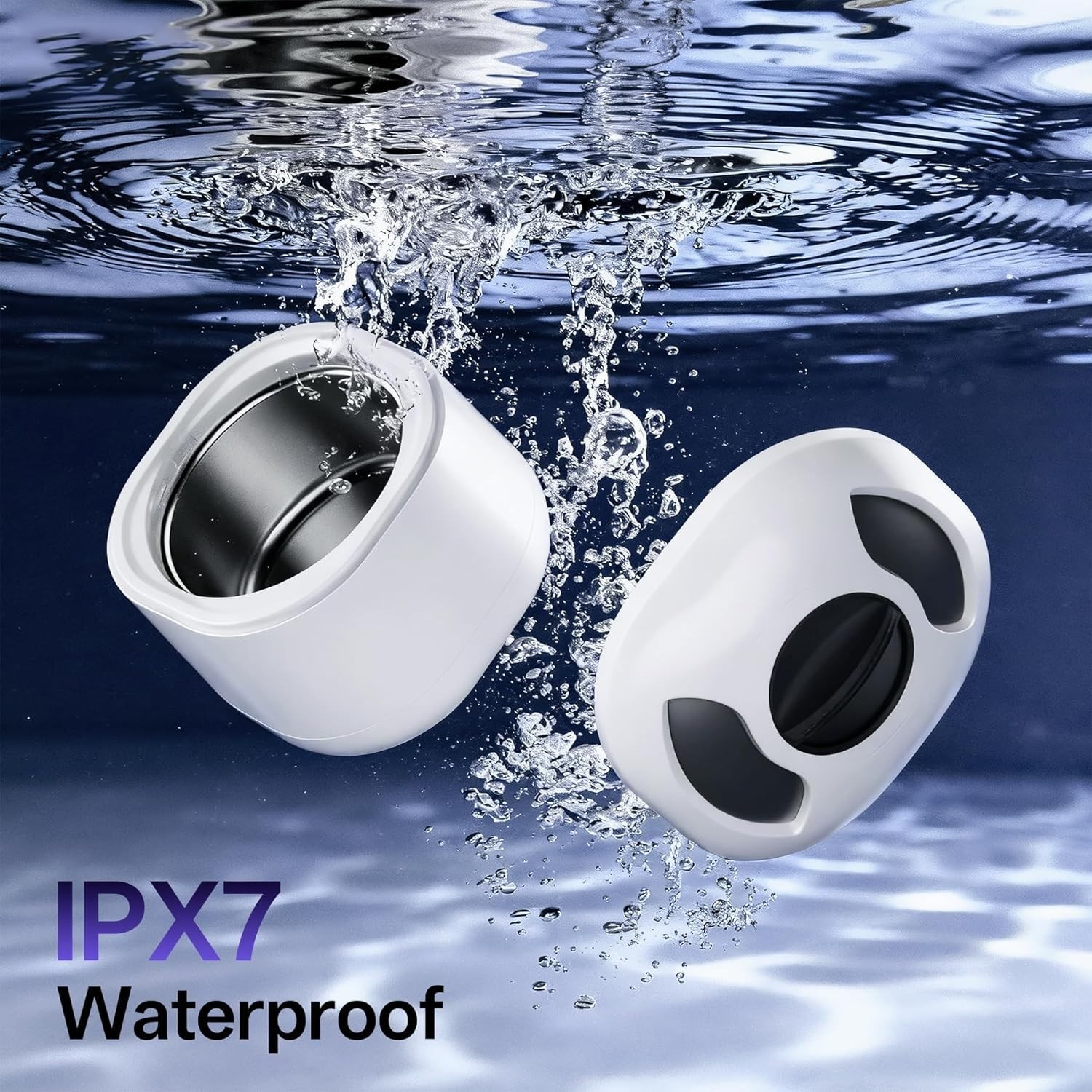 Ultrasonic Jewelry Cleaner Machine with U-V Light, Detachable Retainer Cleaner