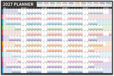 2027 Yearly Wall Calendar - 2027 Calendar, Jan 2027 - Dec 2027
