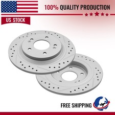 Rear Drilled Brake Disc Rotors Set For Hyundai Kona 2018 2019 - 2023 Kia Seltos