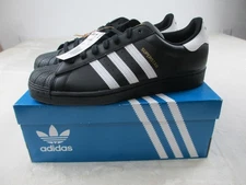 NEW Adidas Superstar Shoes Mens 12 Black White EG4959 Trefoil Sneakers 03