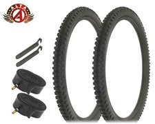 ALTA 27.5" x 2.20 M.T.B Tires – Aggressive Knobby w/48mm SCHRADER TUBES (6pc).
