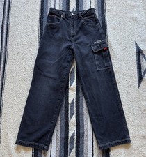Vintage Y2K FUBU Collection Baggy Wide Leg Carpenter Jeans 28 Inch Waist