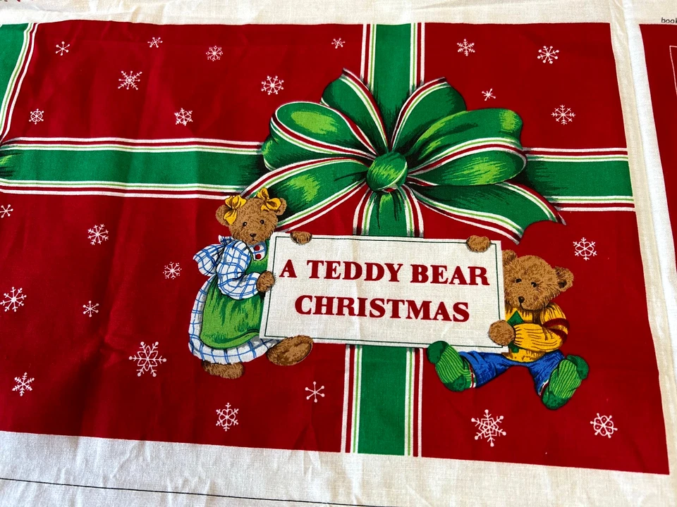 Baby Soft Book Cut & Sew Fabric Panel - Teddy Bear Christmas - Cranston VIP - Image 2 of 3