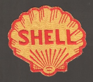 1940 50S USED CLOTH JACKET PATCH SHELL EMBLEM