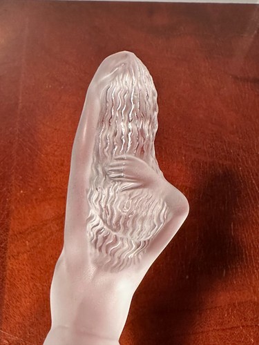 LALIQUE "Chrysis" Frosted Glass Nude Woman Car Hood Ornament Style Figurine - Picture 12 of 16