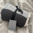 M&S X Kelly Hoppen Border Throw Grey Mix  145 x 200 cm BNWT
