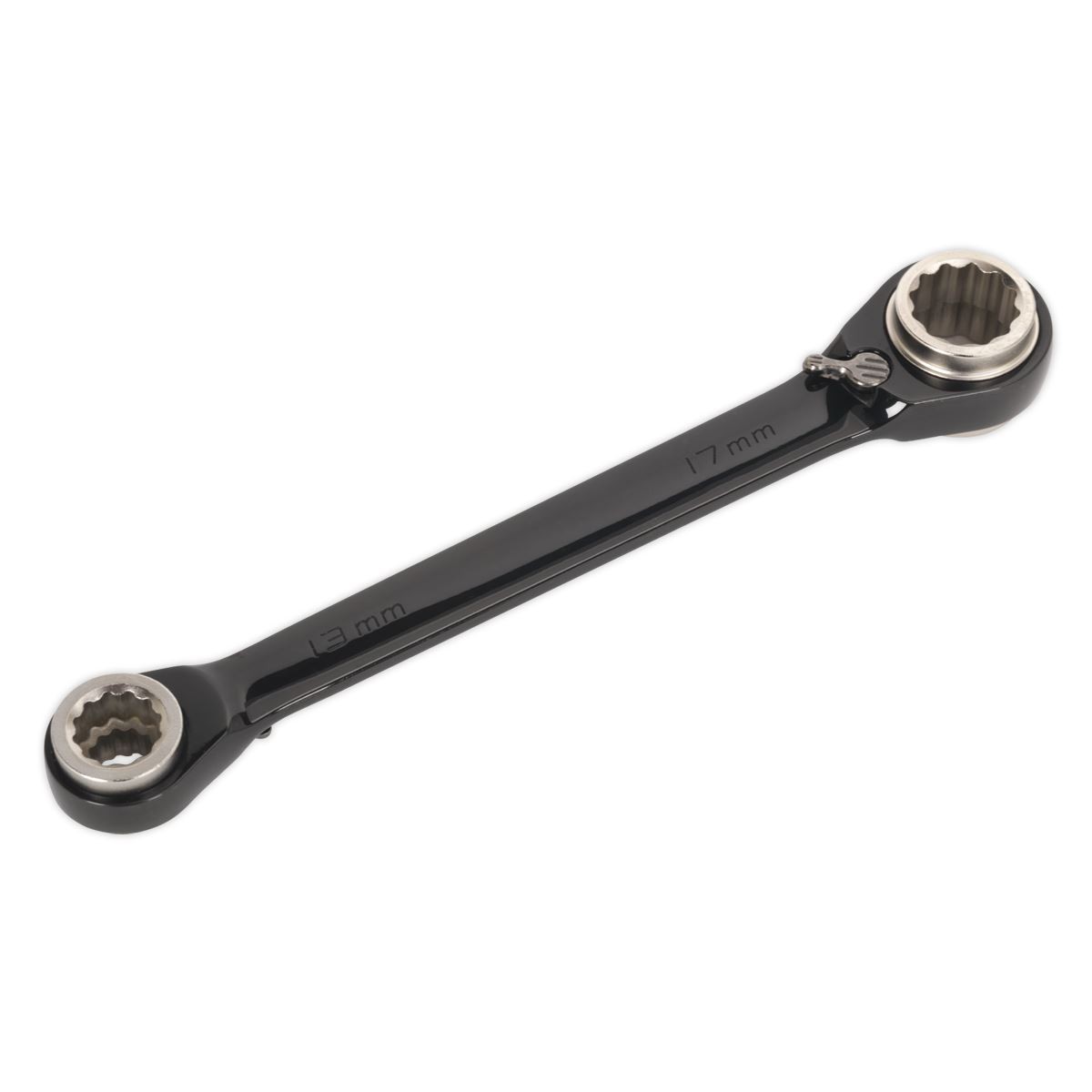 Sealey Black Ak7979 Ratchet Ring Spanner 4-In-1 Reversible - Image 8