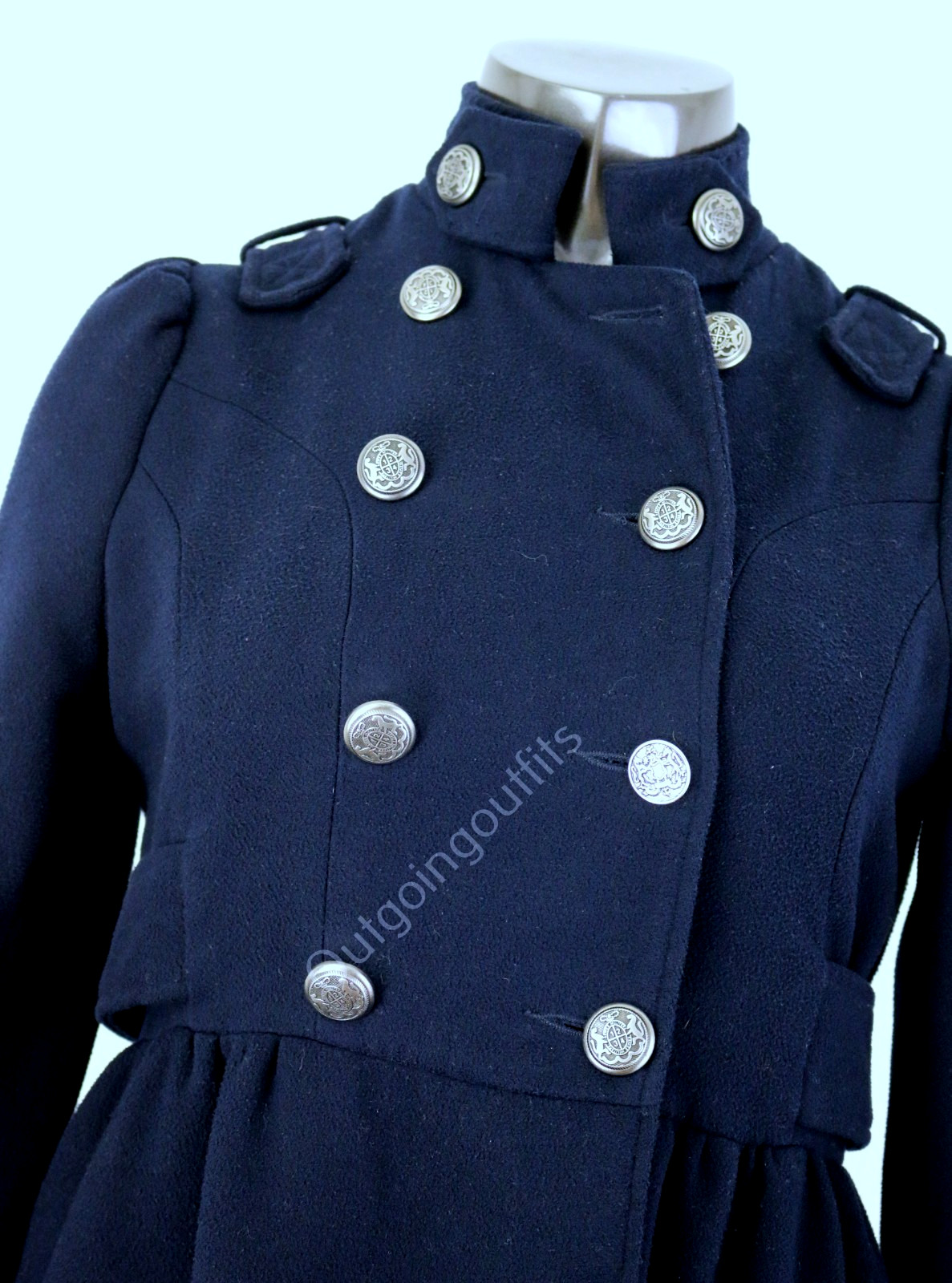 Iris Basic Women's Navy Peacoat  Jacket Size M - image 2