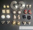 Vintage Costume Jewelry Stud Back/ Pierced Earrings 12 Pair