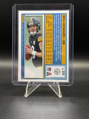 2025 Donruss Optic #233 Will Howard RC Pittsburgh Steelers Rated