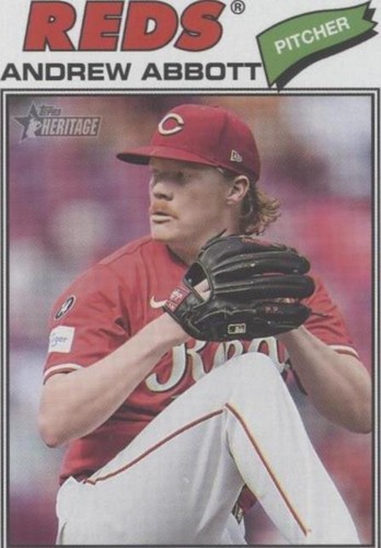 2026 Topps Heritage #309 Andrew Vaughn Chrome Light Blue Sparkle