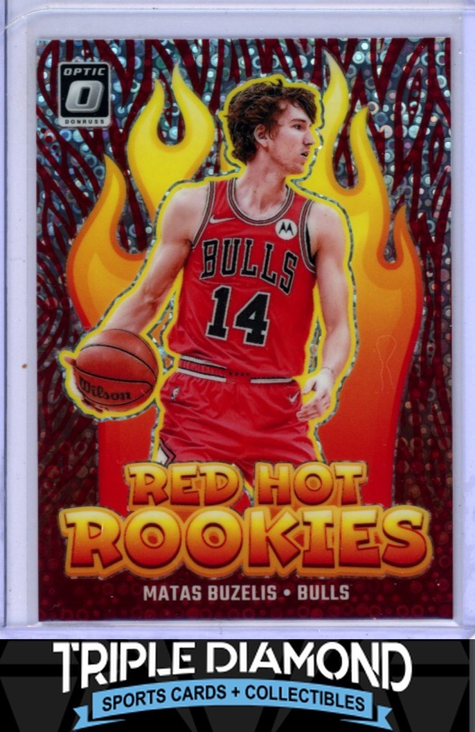 2024-25 Donruss Optic Matas Buzelis Red Hot Rookies Fast Break Disco J504
