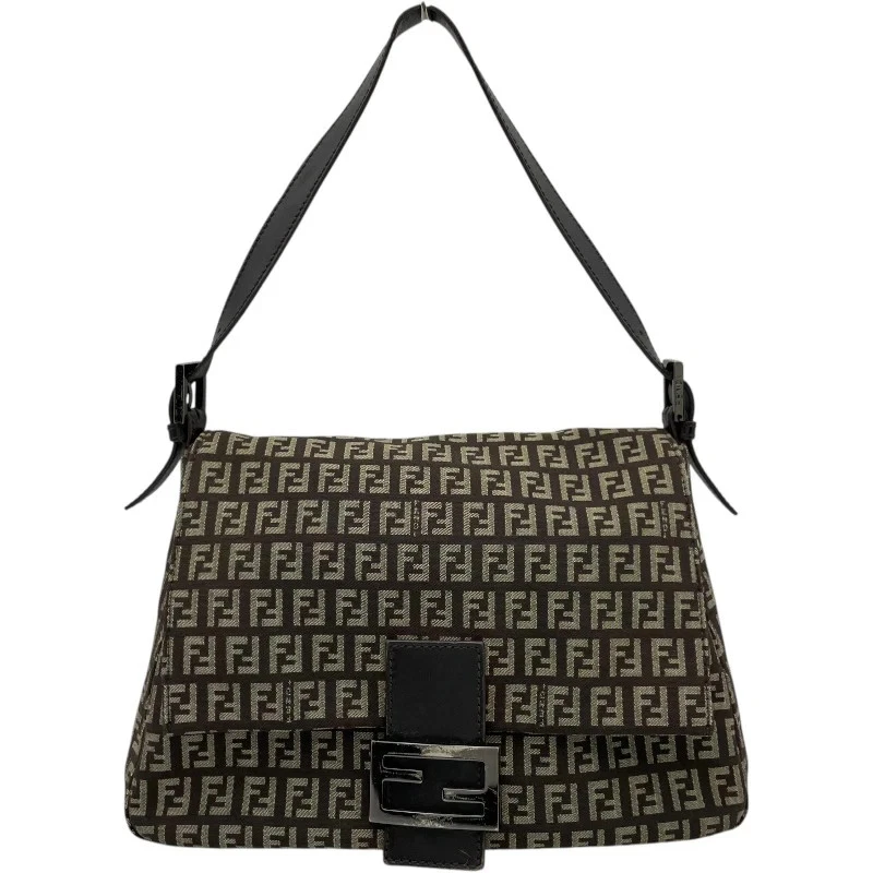 Fendi — FENDI Zucca Shoulder Bag Brown Nylon Shoulder Bag 8BR001 #OKB4074