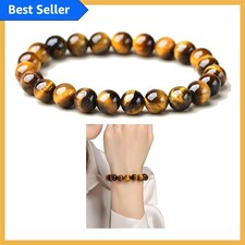 Handmade Tiger's Eye Protection Bracelet: Attract Wealth  Positive Energy