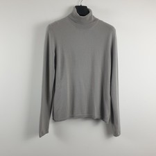 TSE Cashmere Jumper Size XL Grey Turtle Neck Polo *FLAW