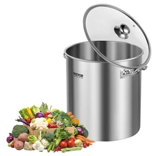 VEVOR 24QT Stainless Steel Stockpot Cooking Kitchen Sauce Pot w/ Lid Handle