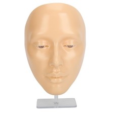   White Makeup Practice Face Board 5D Silicone Mannequin Face For Eyes Makeup