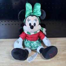 Disney Store Minnie Mouse Holiday Plush Toy Doll 14" 2021 Christmas